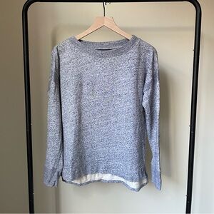 Madewell Surfbreeze Slouchy Terry Sweatshirt Pullover in Marled Gray